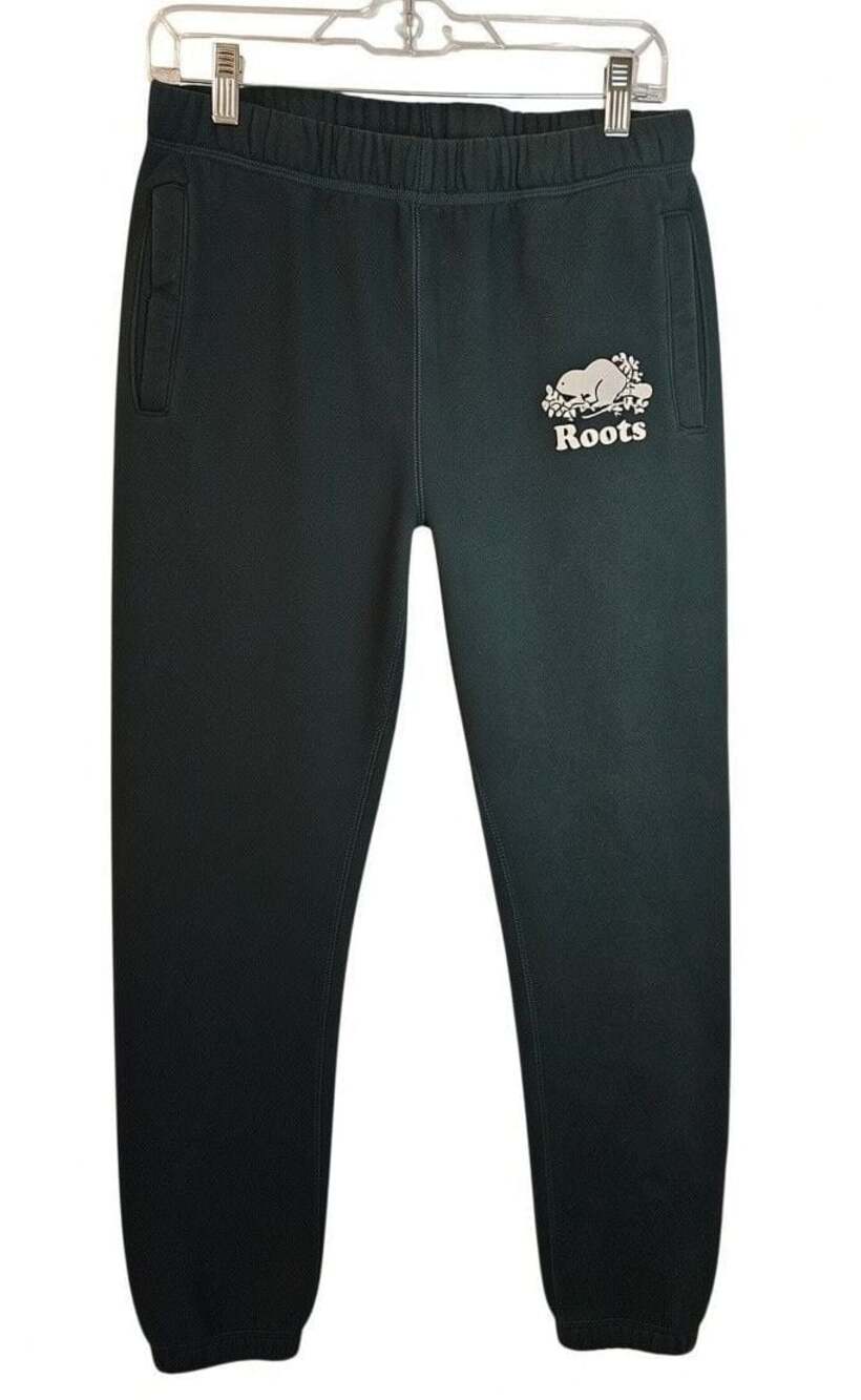 Roots Dark Green Organic Original Sweatpant with Beaver Logo Size S